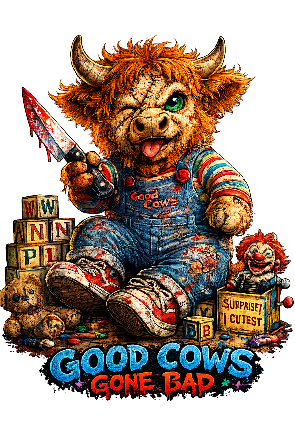 Good Cows Gone Bad – Halloween Highland Cow Digital Download 5/$3 Sale