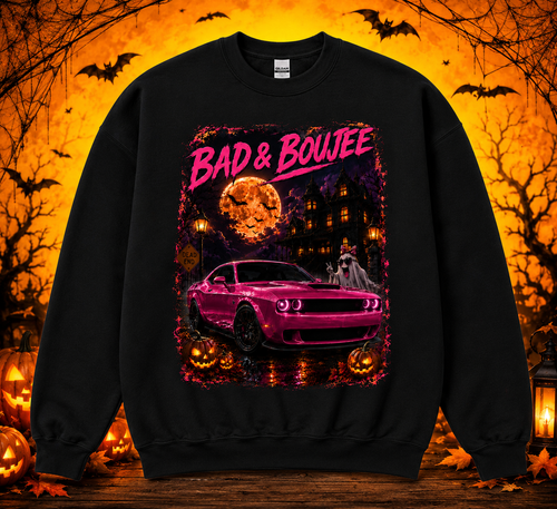 Bad & Boujee Halloween Challenger | Women’s Graphic Tee & Crewneck