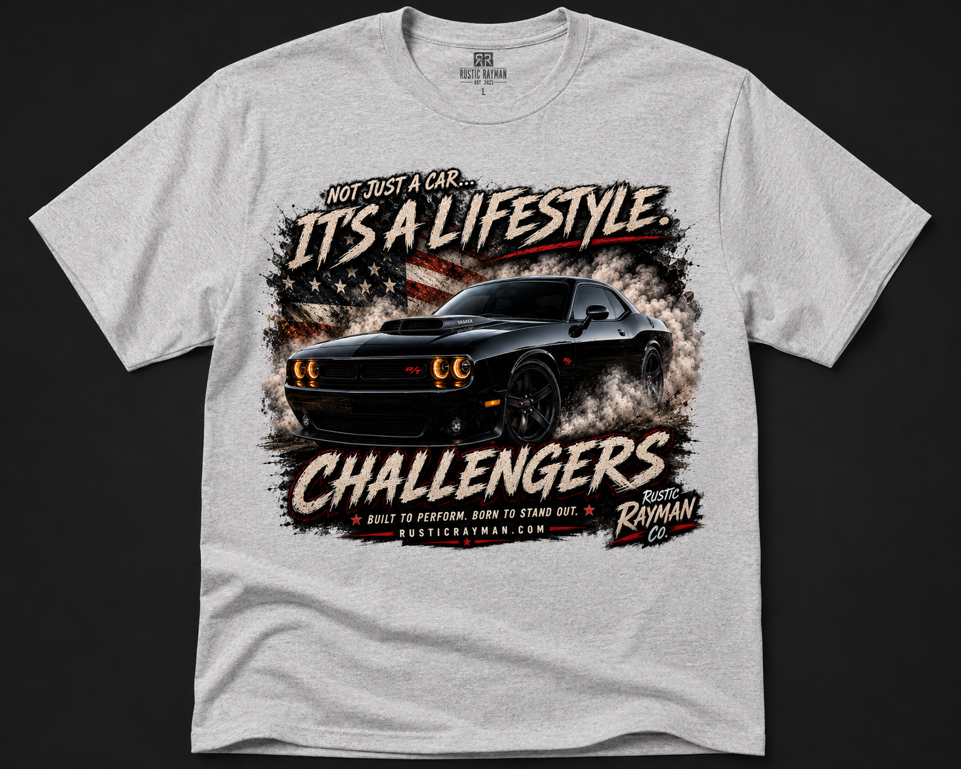 Challenger Performance T-Shirt |  Performance Collection | Muscle Car Graphic Tee | Car Enthusiast Shirt