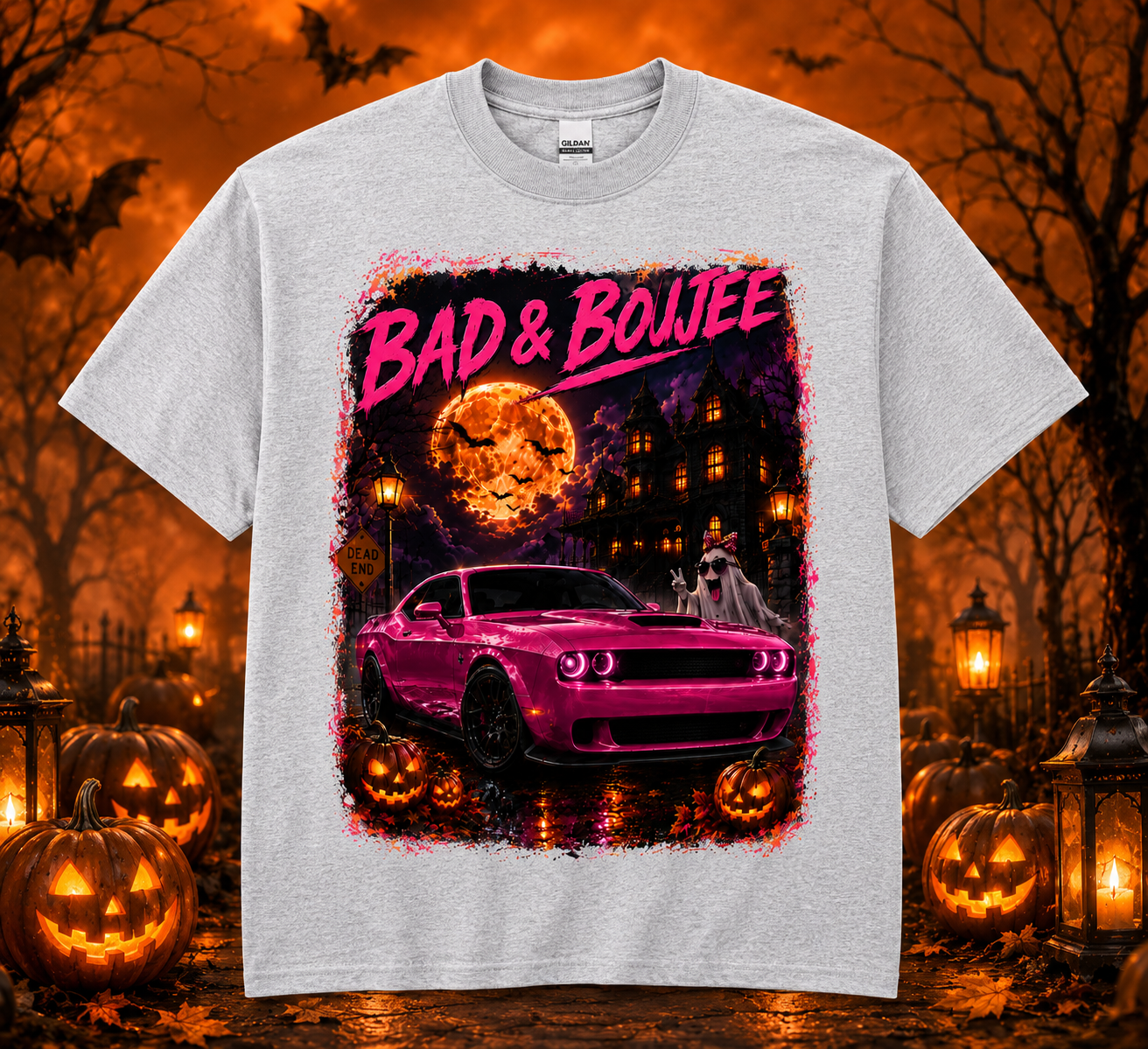 Bad & Boujee Halloween Challenger | Women’s Graphic Tee & Crewneck