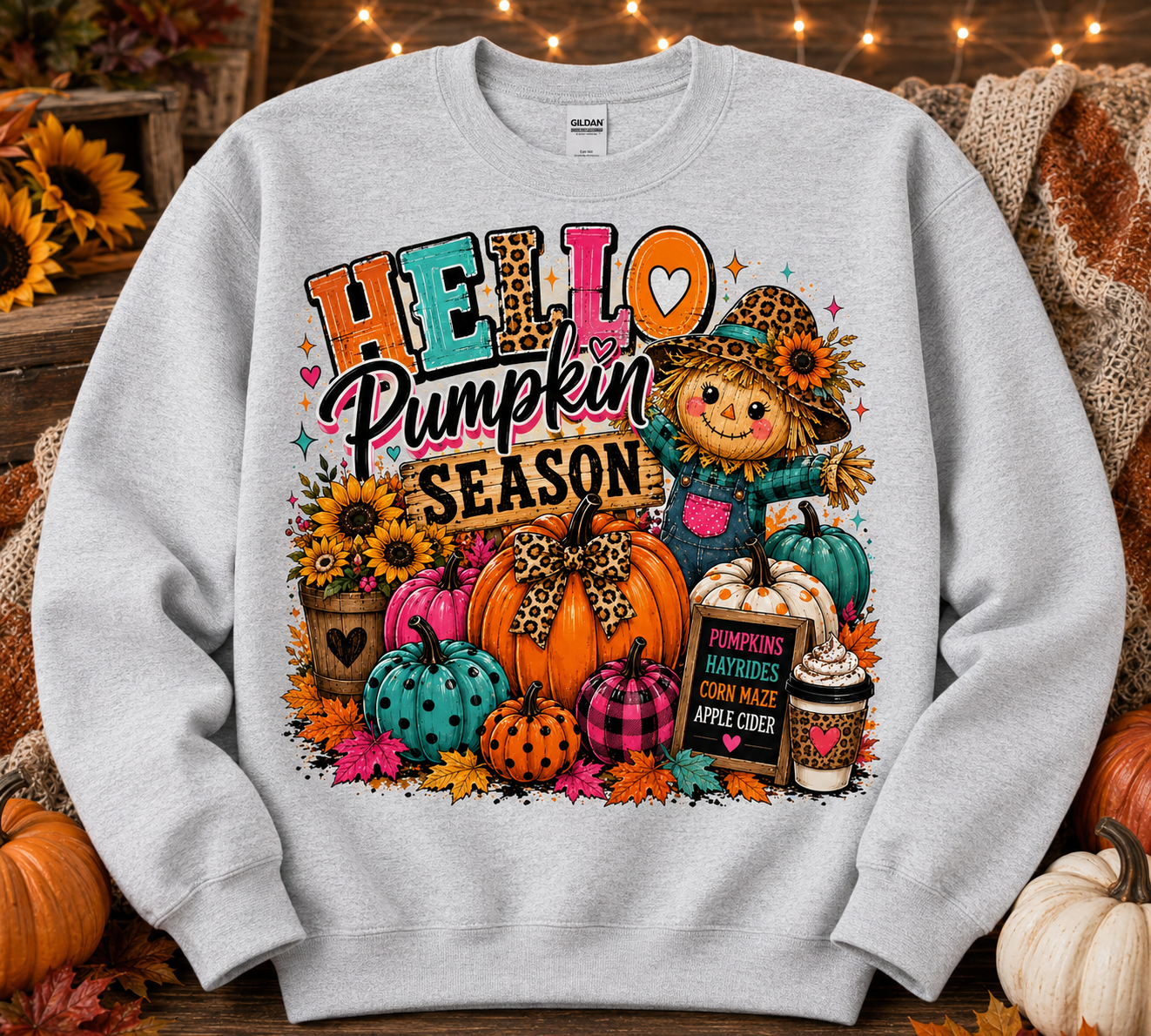Hello Pumpkin Season | Boutique Fall Crewneck