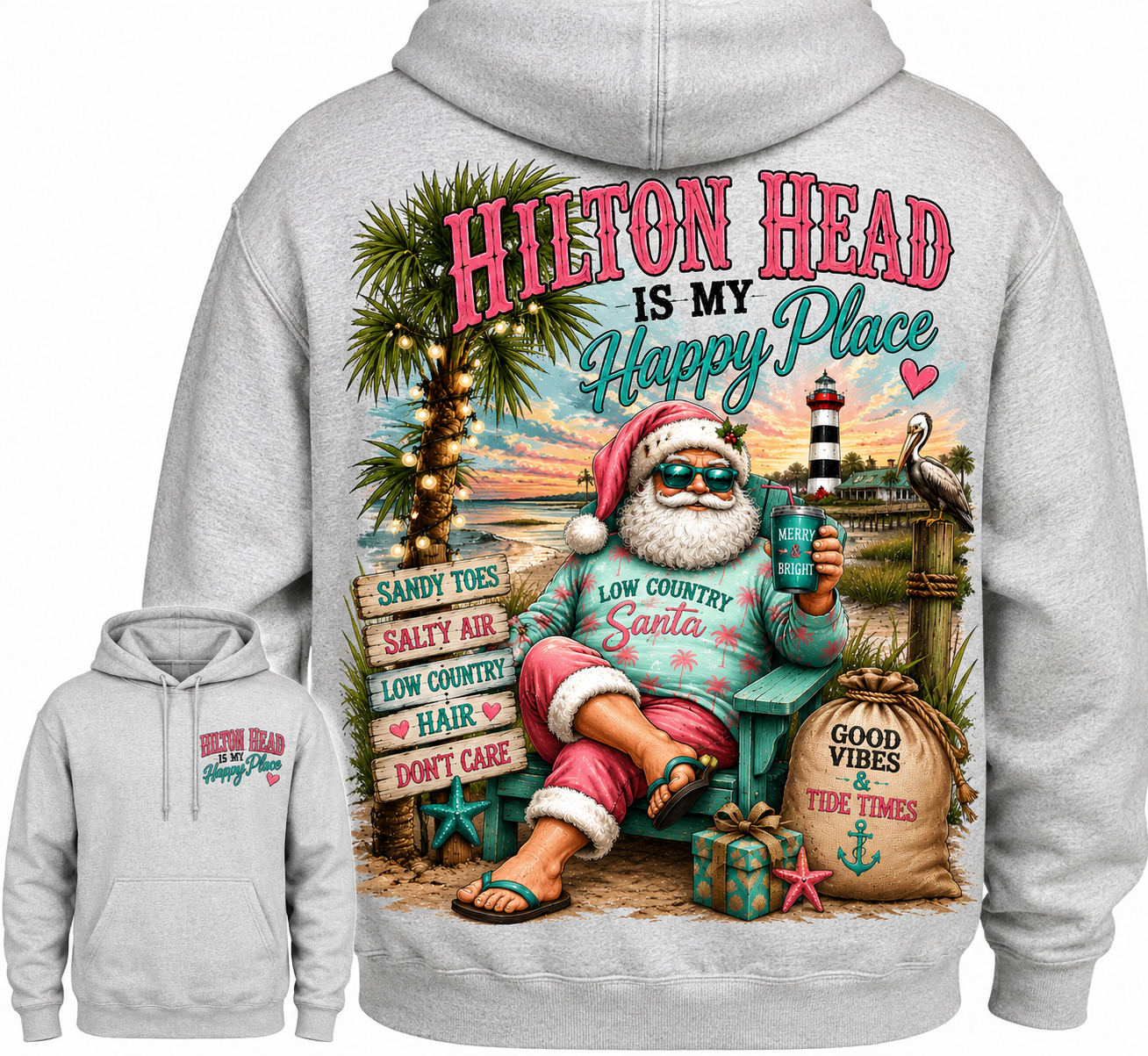 Hilton Head Is My Happy Place – Adult Unisex Hoodie